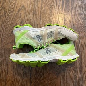 On - Green and White Running Shoes